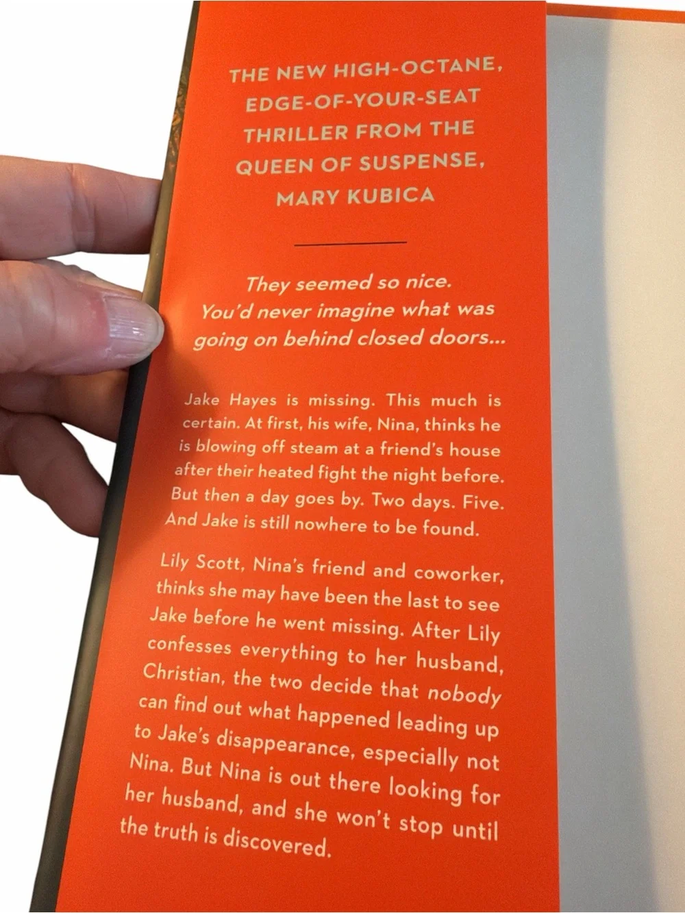 Just the Nicest Couple Hardcover Novel by Mary Kubica - Thriller